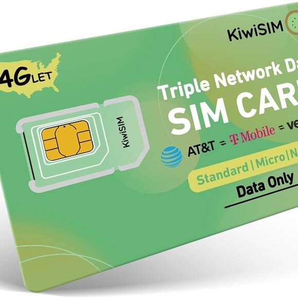 Prepaid SIM Card Support‎ for AT&T T-Mobile and Verizon Network, Data SIM - Picture 1 of 6